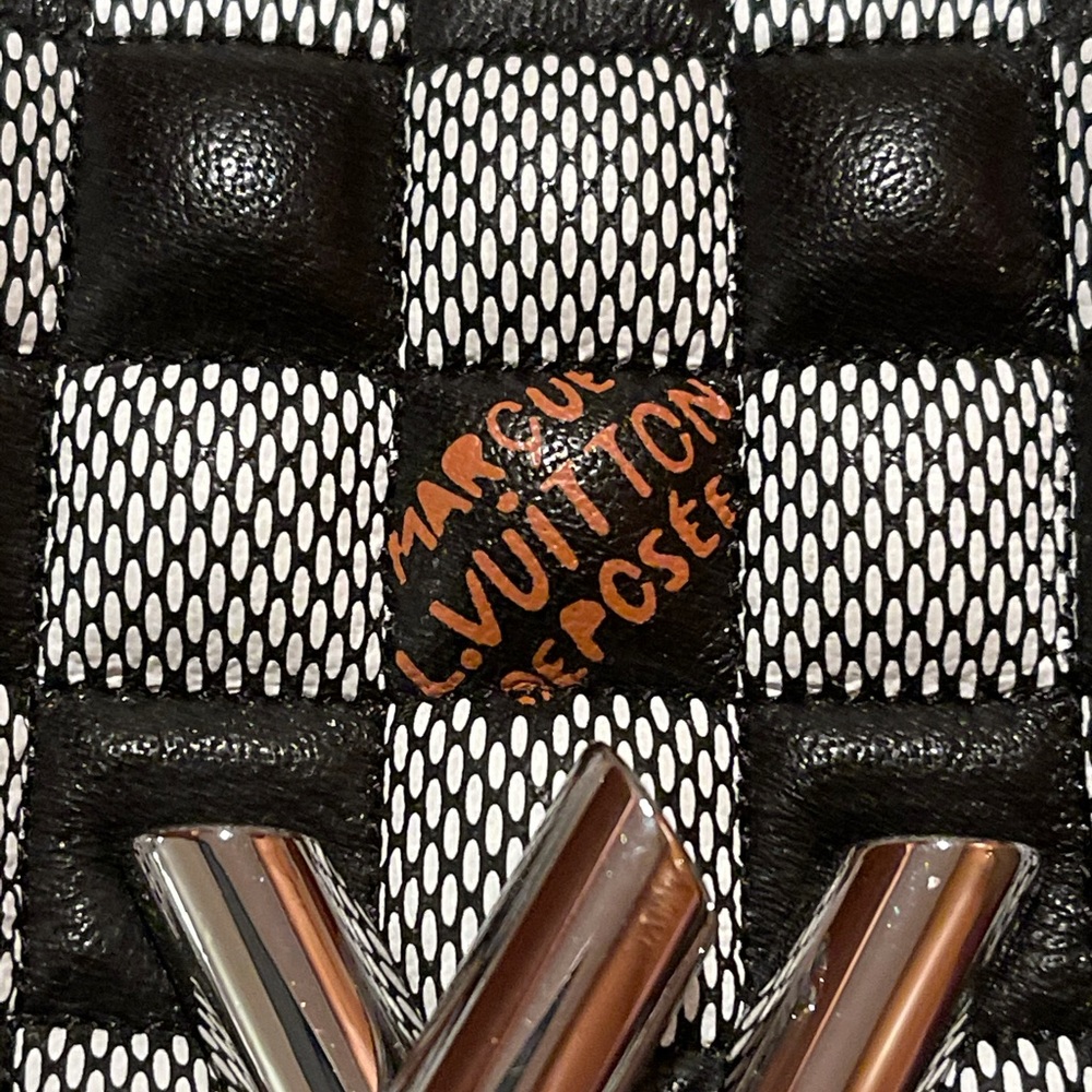Louis Vuitton Calfskin Damier Twist BB Shouldr Bag - Picture 7 of 16